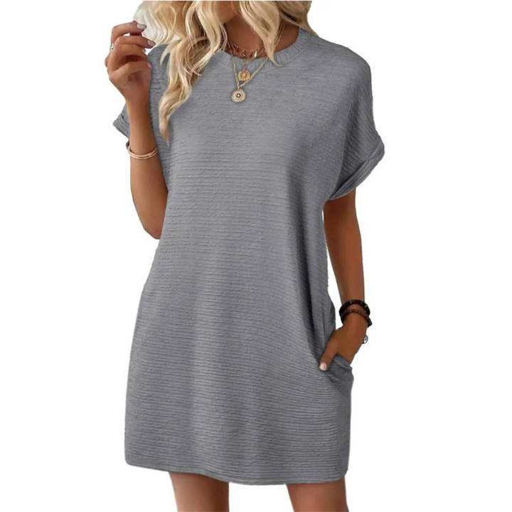 EMMA™ – Casual Minimalist Round Neck Summer Dress