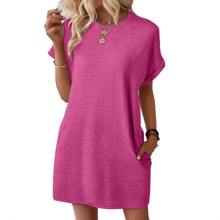 EMMA™ – Casual Minimalist Round Neck Summer Dress