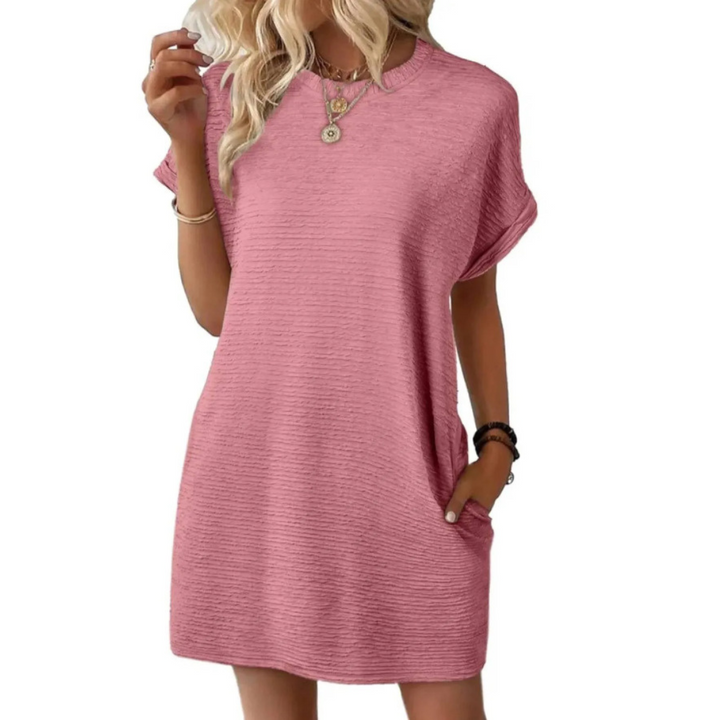 EMMA™ – Casual Minimalist Round Neck Summer Dress