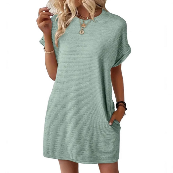 EMMA™ – Casual Minimalist Round Neck Summer Dress