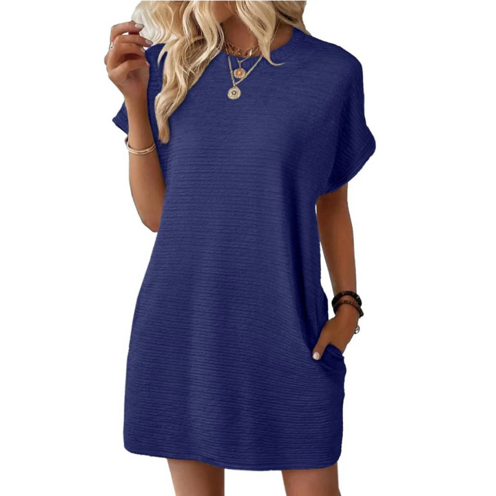 EMMA™ – Casual Minimalist Round Neck Summer Dress