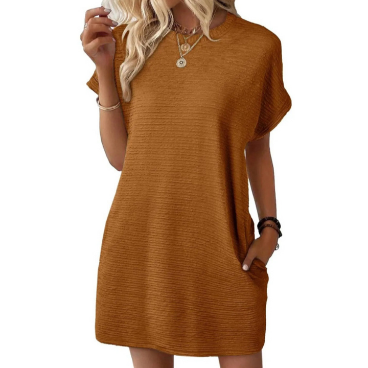 EMMA™ – Casual Minimalist Round Neck Summer Dress