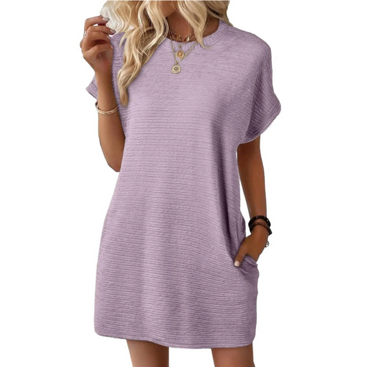 EMMA™ – Casual Minimalist Round Neck Summer Dress