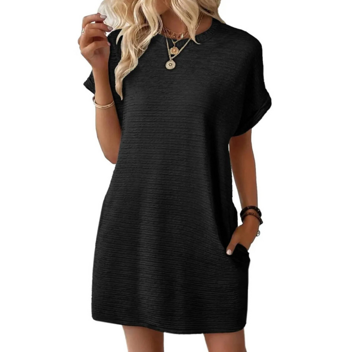 EMMA™ – Casual Minimalist Round Neck Summer Dress