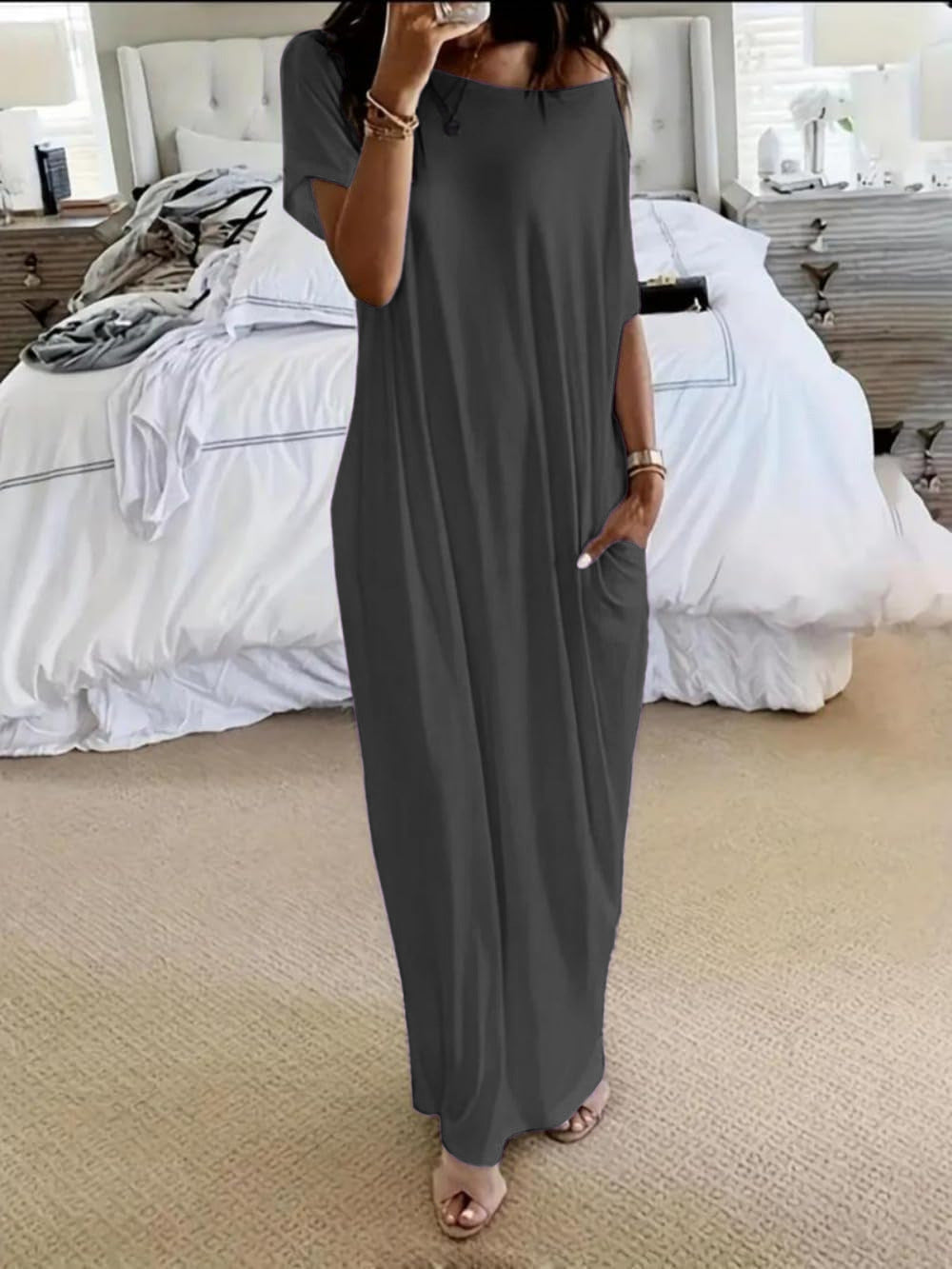 ALIZÉE™ – Off-Shoulder Maxi Dress