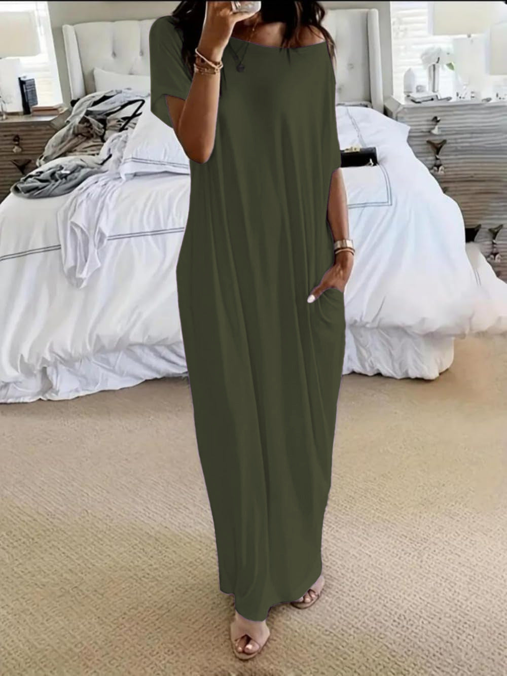 ALIZÉE™ – Off-Shoulder Maxi Dress