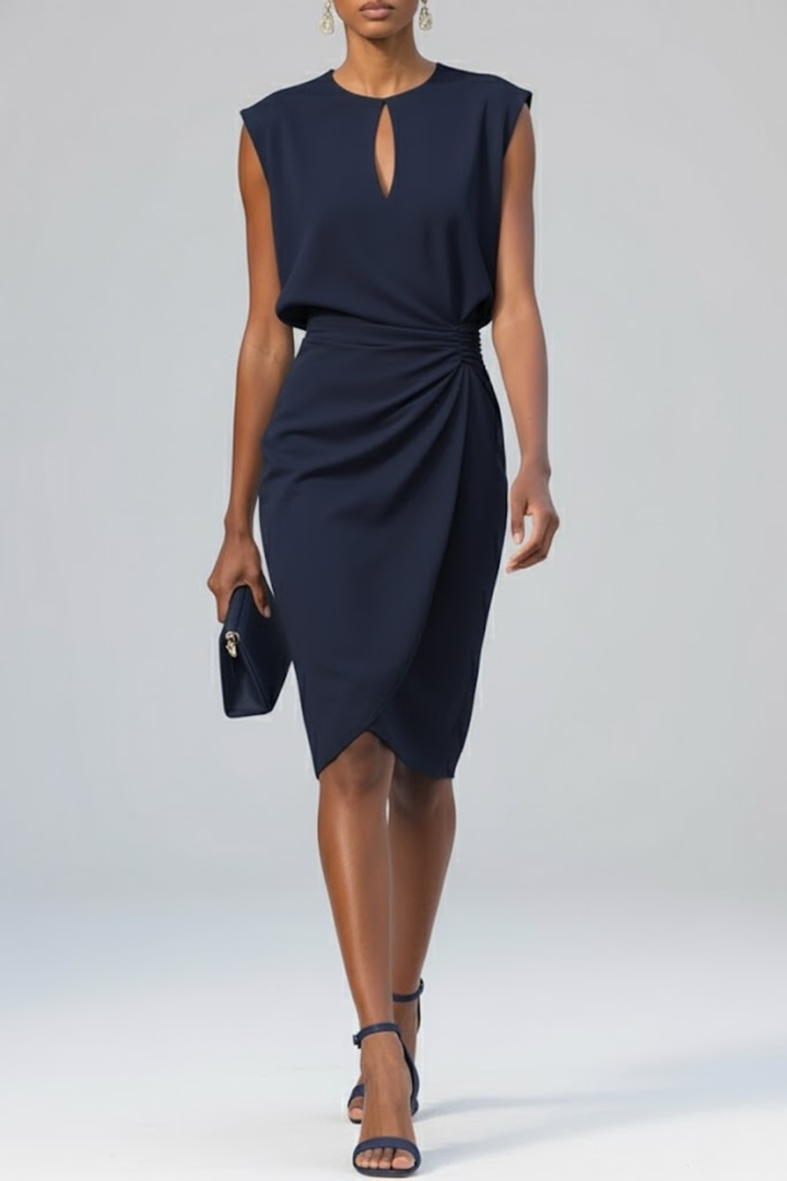 ÉLODIE™ - Draped Midi Dress