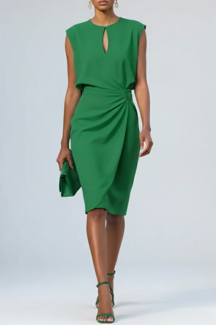 ÉLODIE™ - Draped Midi Dress