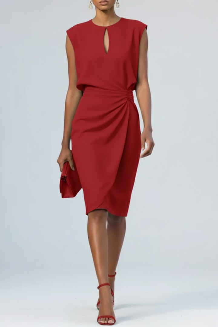 ÉLODIE™ - Draped Midi Dress