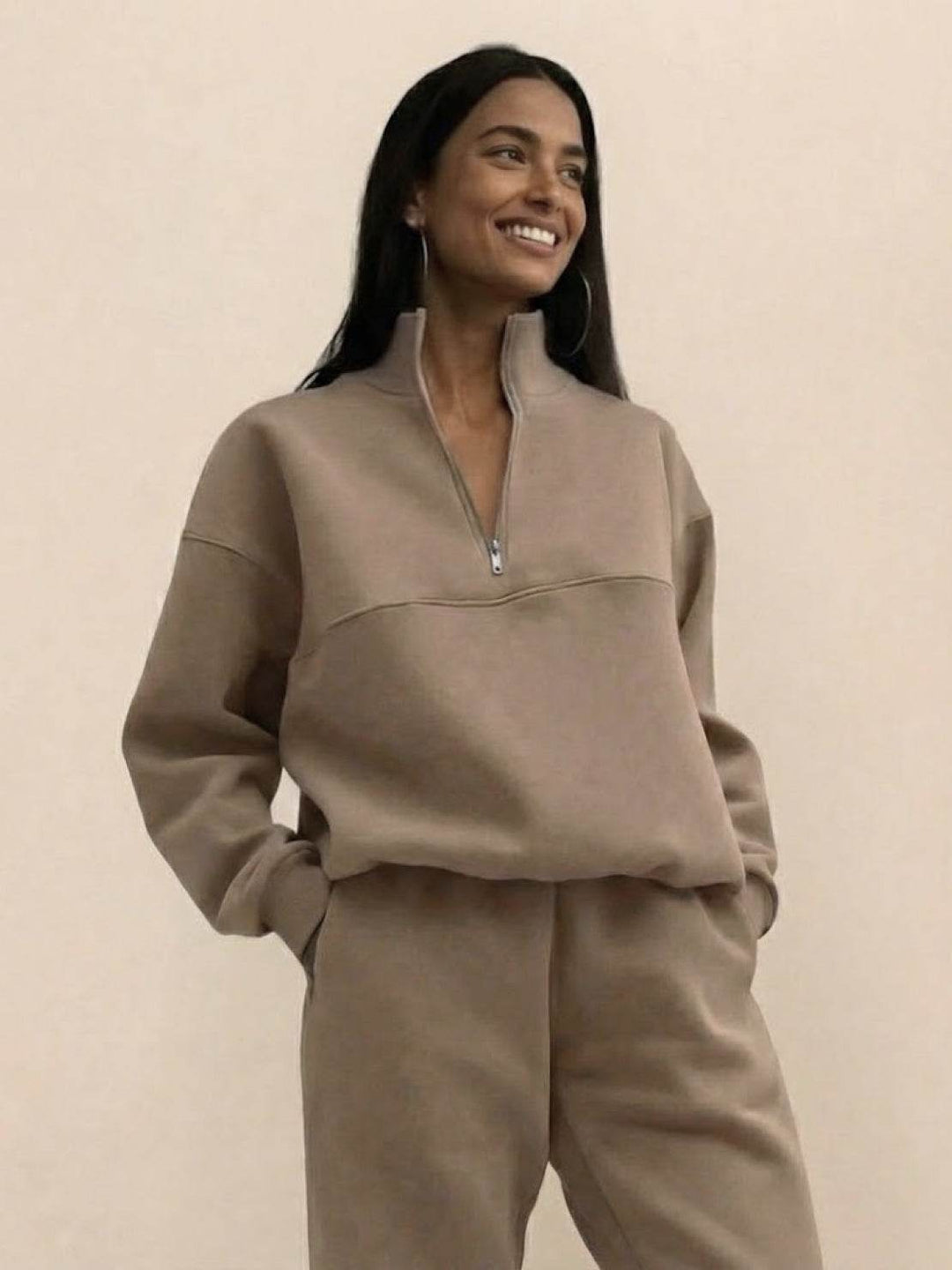 CECILIA™ -  Cotton-Blended Two-Piece Tracksuit