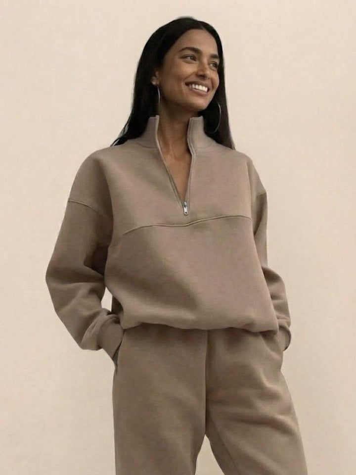 CECILIA™ -  Cotton-Blended Two-Piece Tracksuit