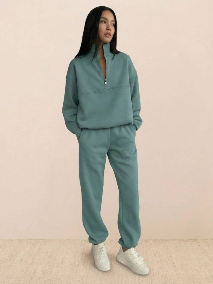CECILIA™ -  Cotton-Blended Two-Piece Tracksuit