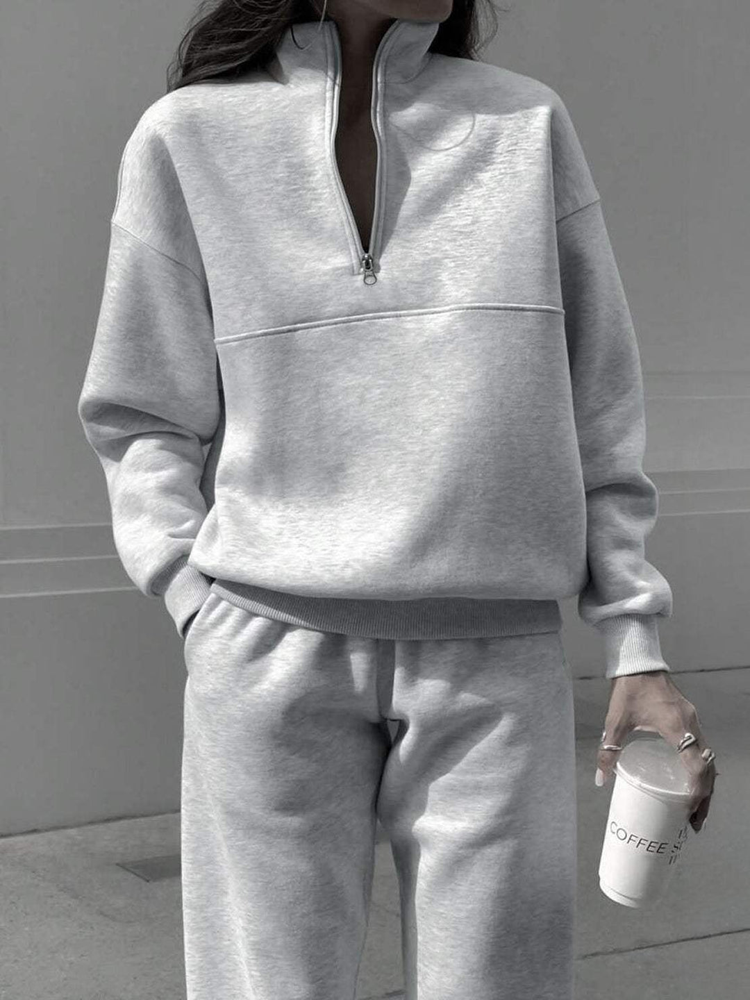 CECILIA™ -  Cotton-Blended Two-Piece Tracksuit