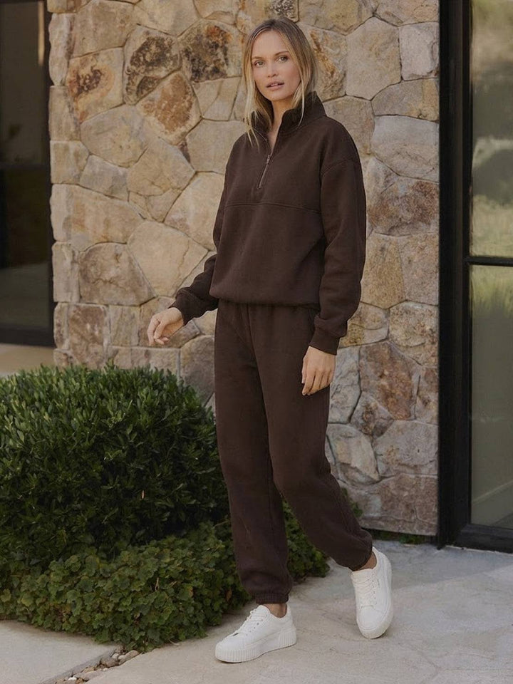 CECILIA™ -  Cotton-Blended Two-Piece Tracksuit