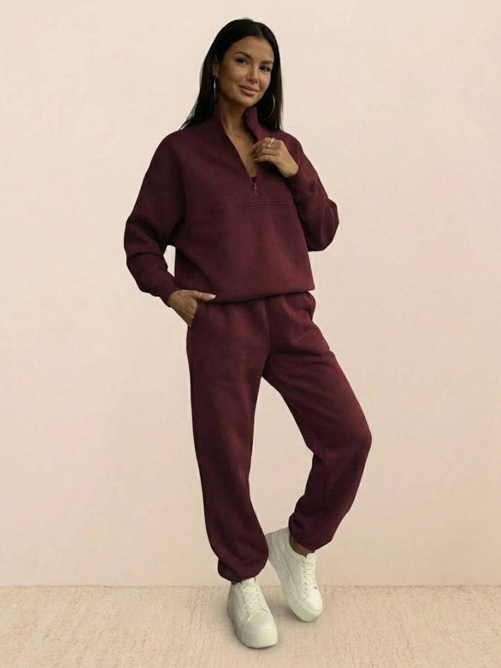 CECILIA™ -  Cotton-Blended Two-Piece Tracksuit