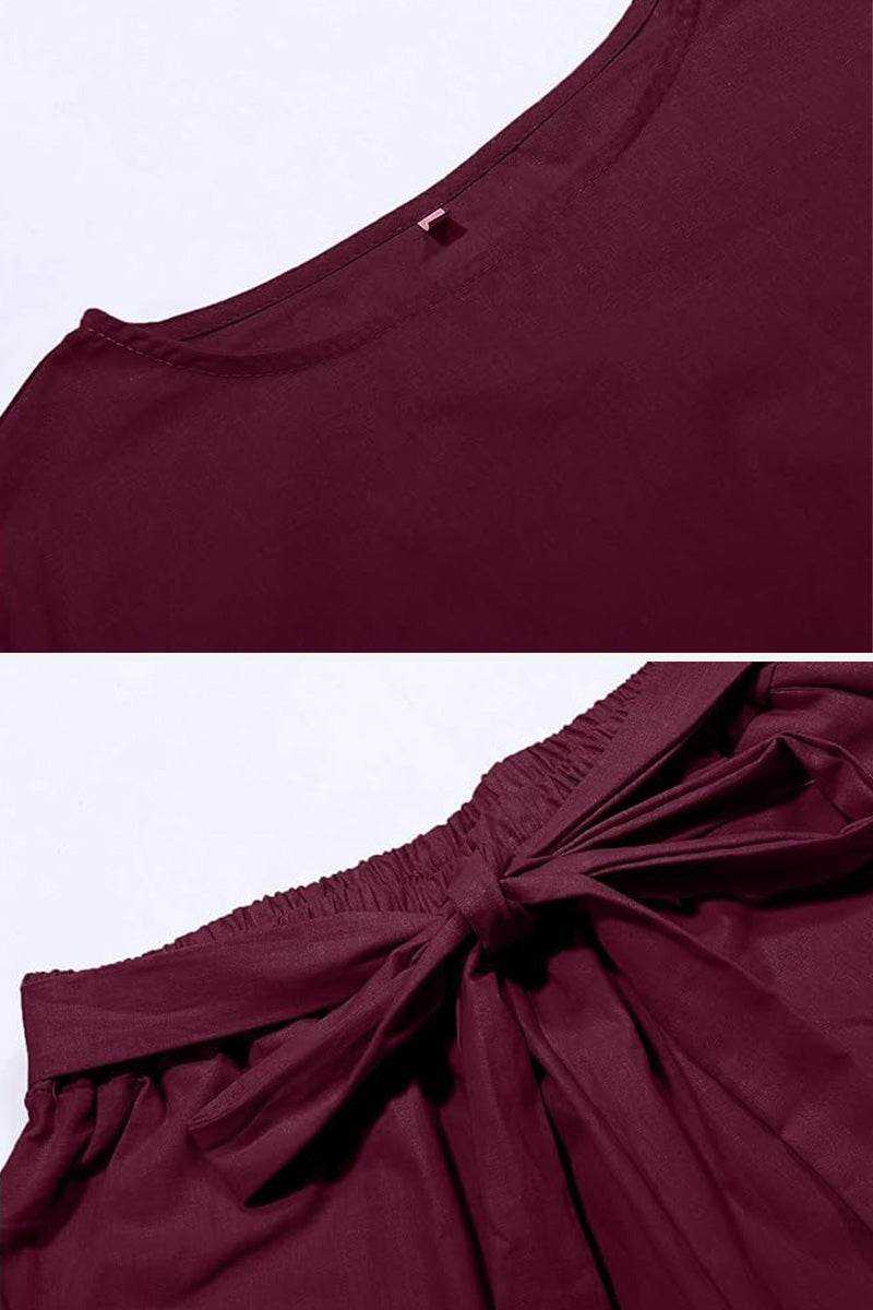 ADDISON™ - Cotton-Linen Blend Monochrome Two-Piece Set