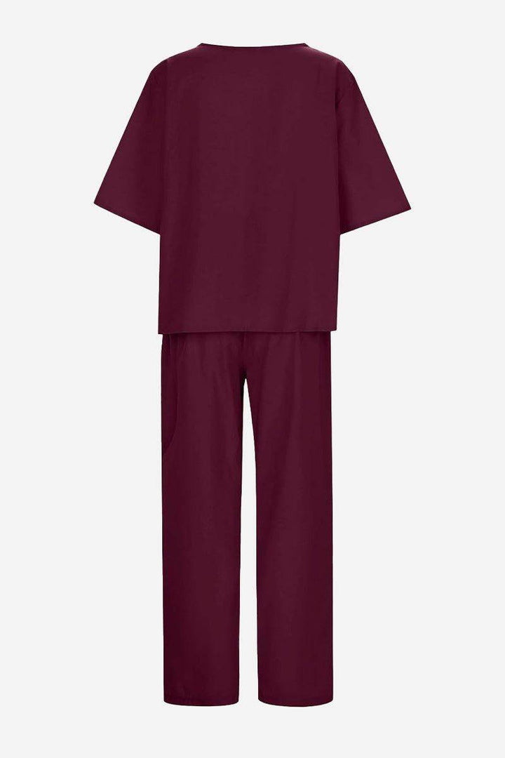 ADDISON™ - Cotton-Linen Blend Monochrome Two-Piece Set