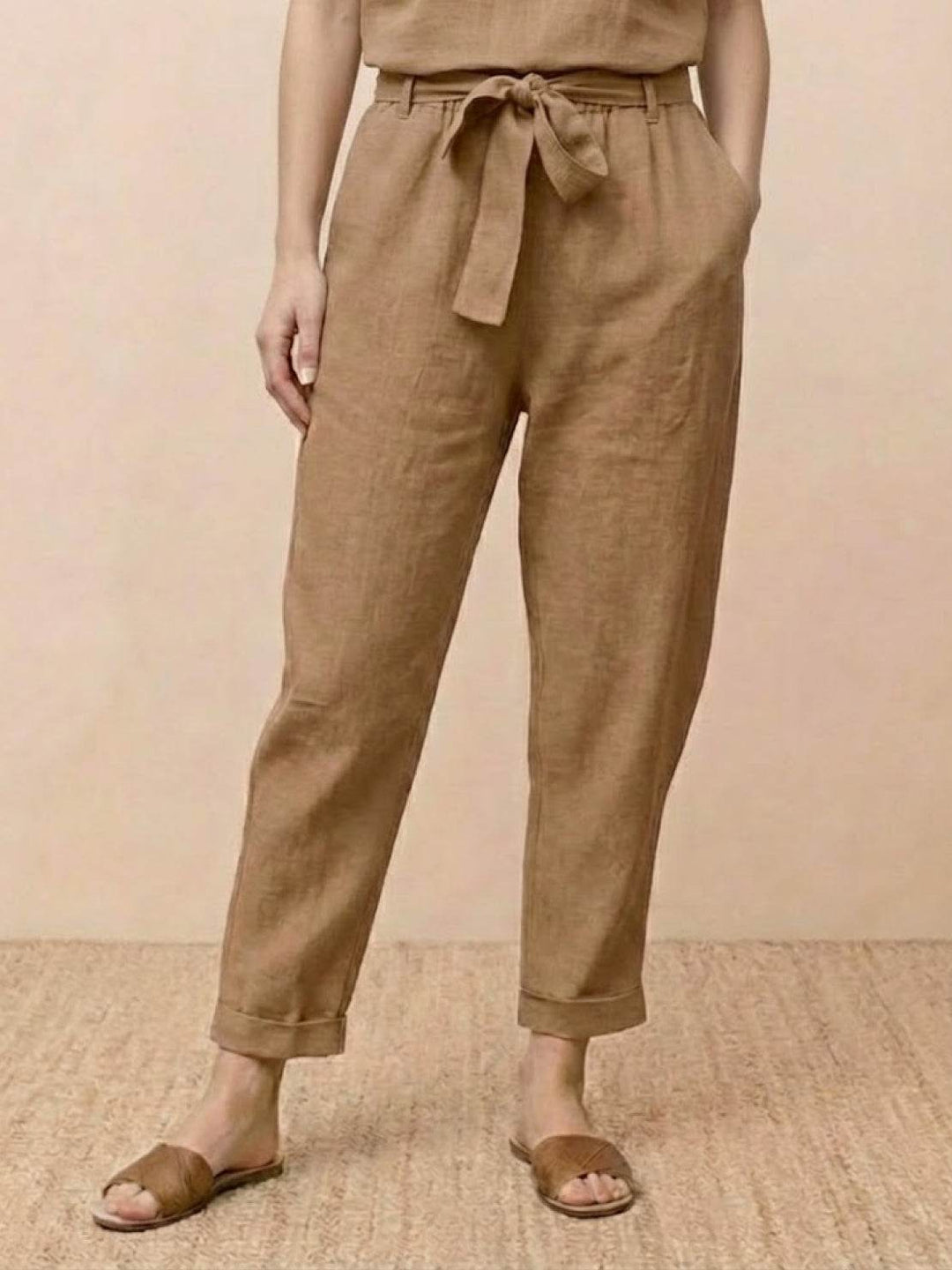 ADDISON™ - Cotton-Linen Blend Monochrome Two-Piece Set
