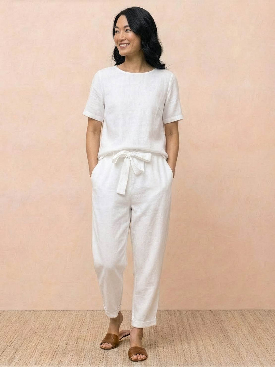 ADDISON™ - Cotton-Linen Blend Monochrome Two-Piece Set