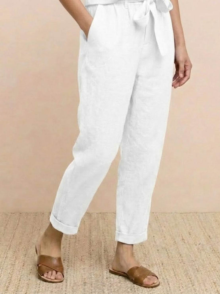 ADDISON™ - Cotton-Linen Blend Monochrome Two-Piece Set