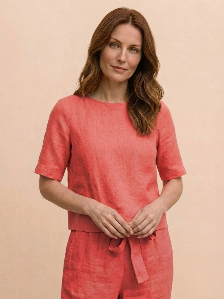 ADDISON™ - Cotton-Linen Blend Monochrome Two-Piece Set