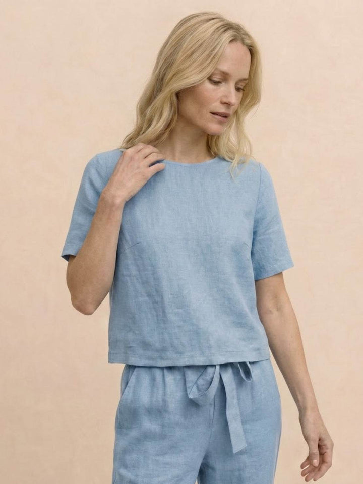 ADDISON™ - Cotton-Linen Blend Monochrome Two-Piece Set