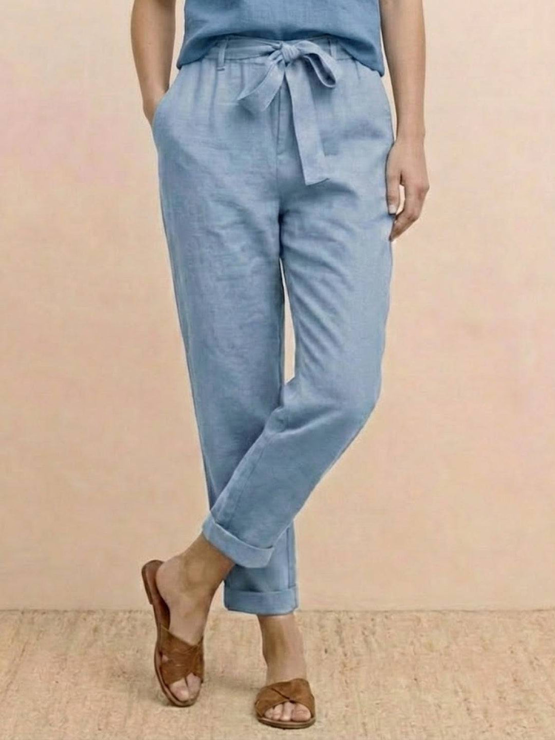 ADDISON™ - Cotton-Linen Blend Monochrome Two-Piece Set