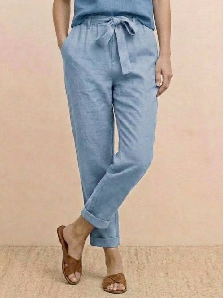 ADDISON™ - Cotton-Linen Blend Monochrome Two-Piece Set