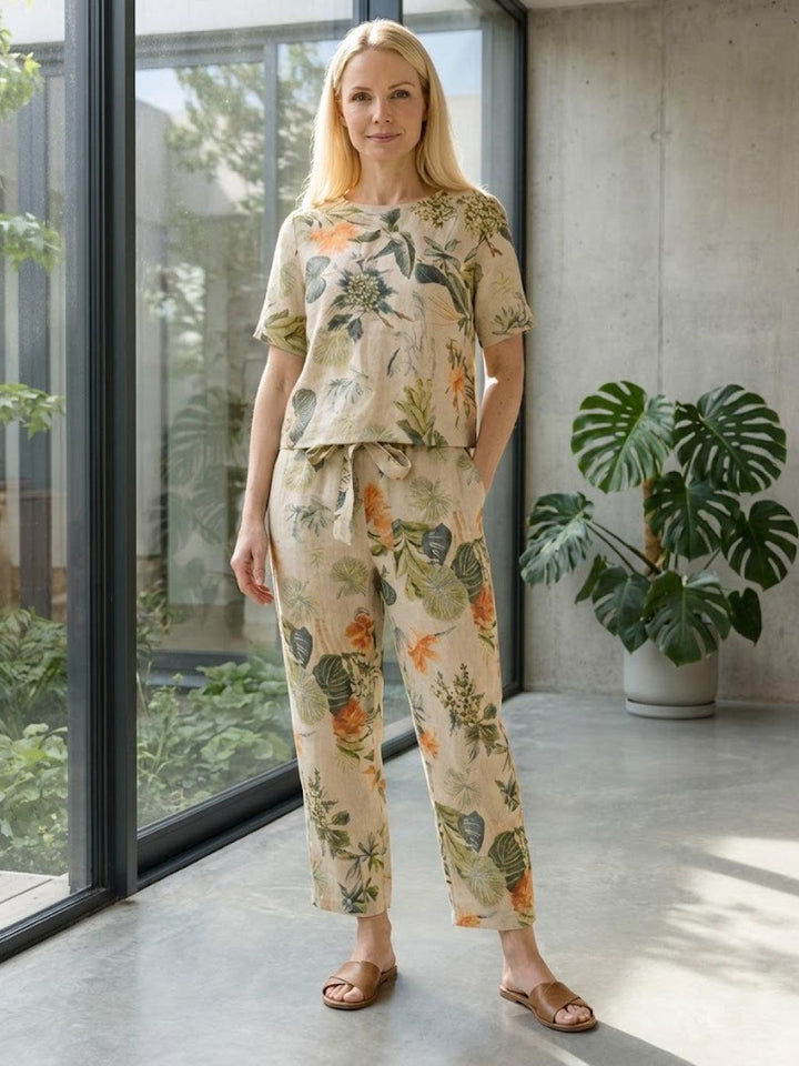 ADDISON™ - Cotton-Linen Blend Monochrome Two-Piece Set