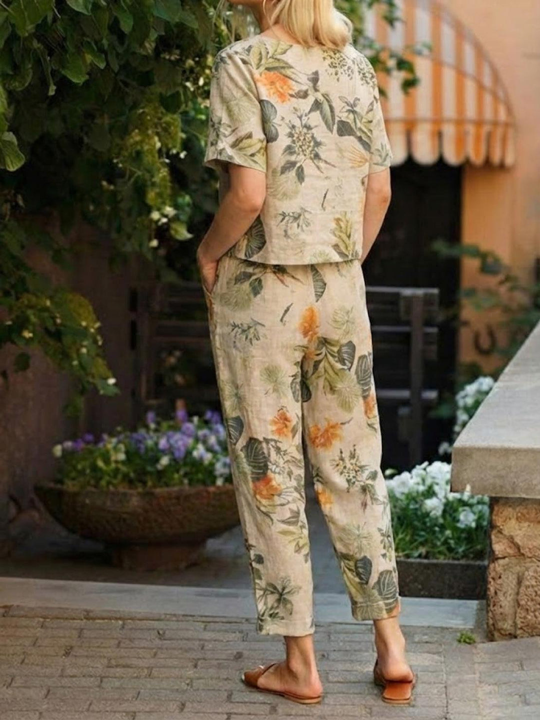 ADDISON™ - Cotton-Linen Blend Monochrome Two-Piece Set