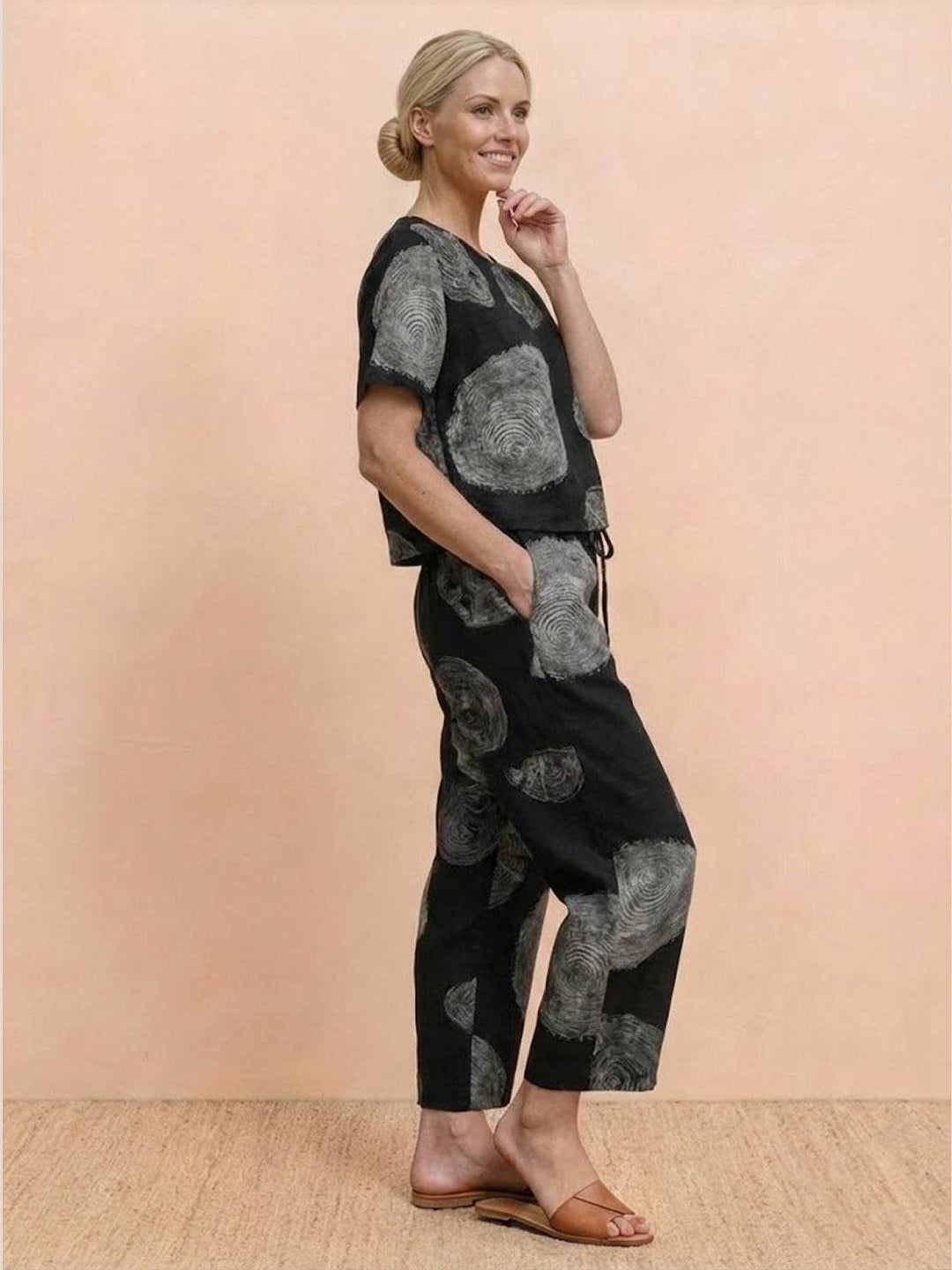 ADDISON™ - Cotton-Linen Blend Monochrome Two-Piece Set