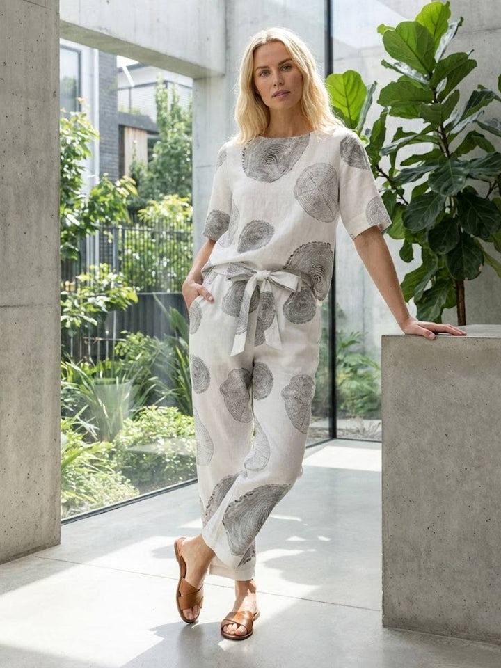ADDISON™ - Cotton-Linen Blend Monochrome Two-Piece Set