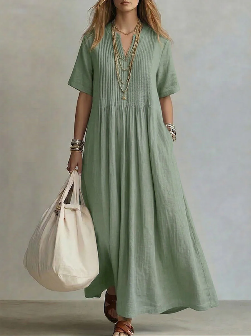 FIONA™ - Pintuck Maxi Dress