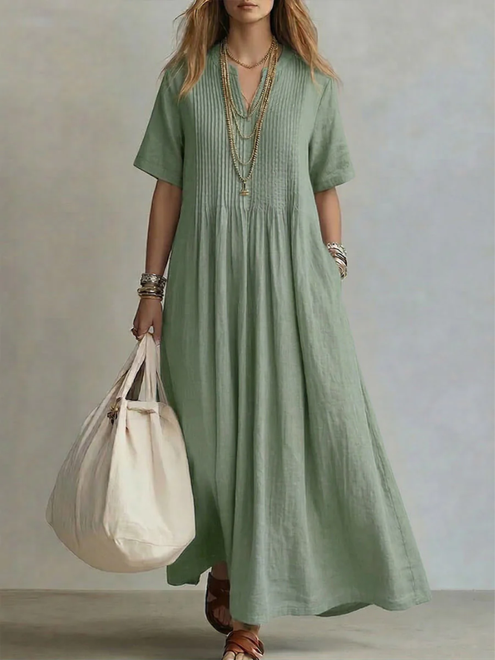 FIONA™ - Pintuck Maxi Dress
