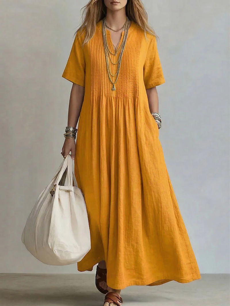 FIONA™ - Pintuck Maxi Dress