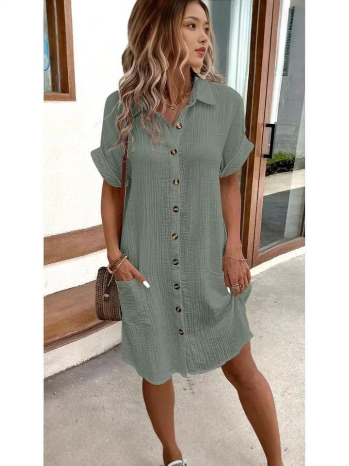 NORA™ - Effortless Shirt Dress