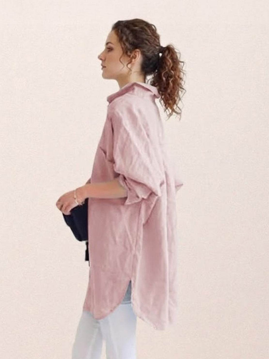 ELSIE™ - Oversized 100% Cotton Linen Shirt
