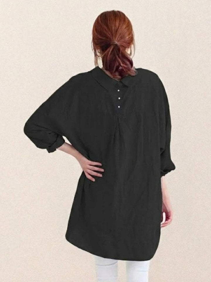 ELSIE™ - Oversized 100% Cotton Linen Shirt