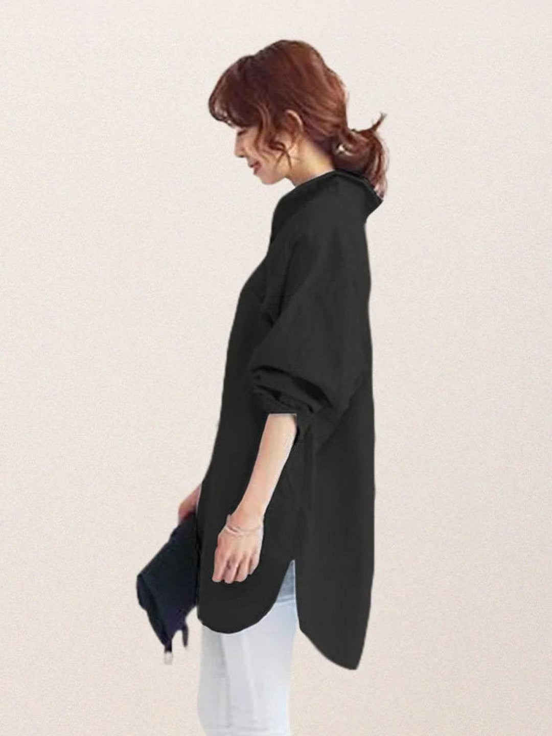 ELSIE™ - Oversized 100% Cotton Linen Shirt
