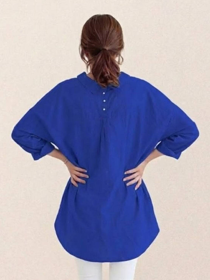 ELSIE™ - Oversized 100% Cotton Linen Shirt