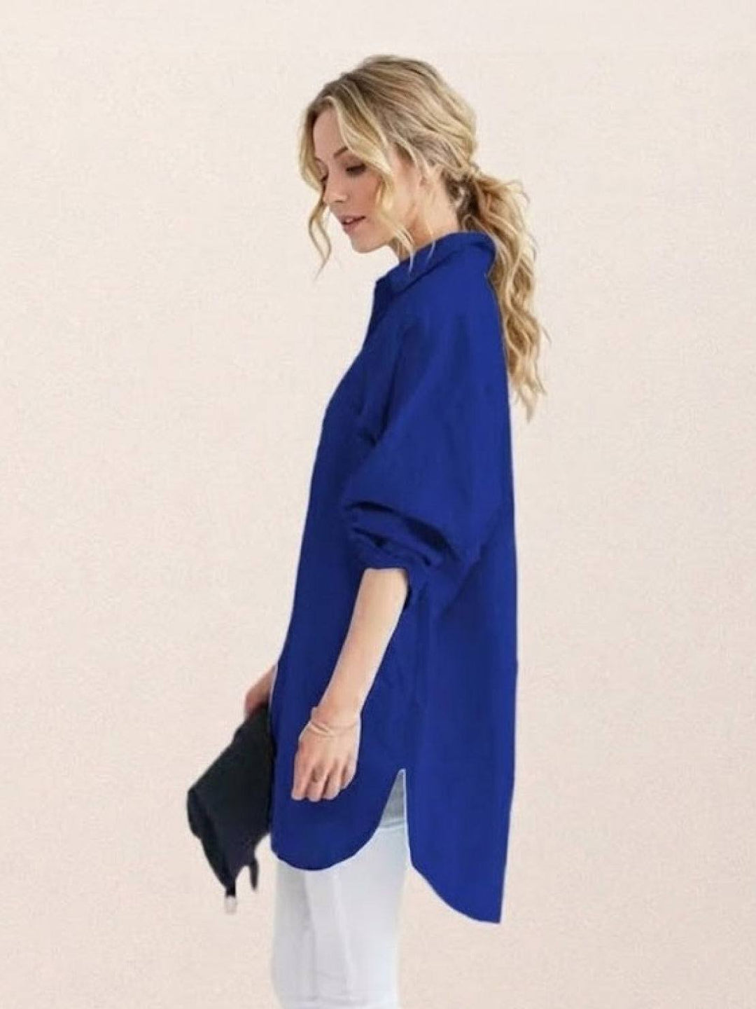 ELSIE™ - Oversized 100% Cotton Linen Shirt