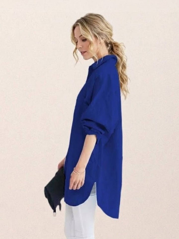 ELSIE™ - Oversized 100% Cotton Linen Shirt
