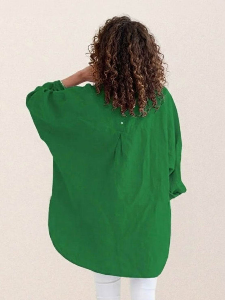 ELSIE™ - Oversized 100% Cotton Linen Shirt