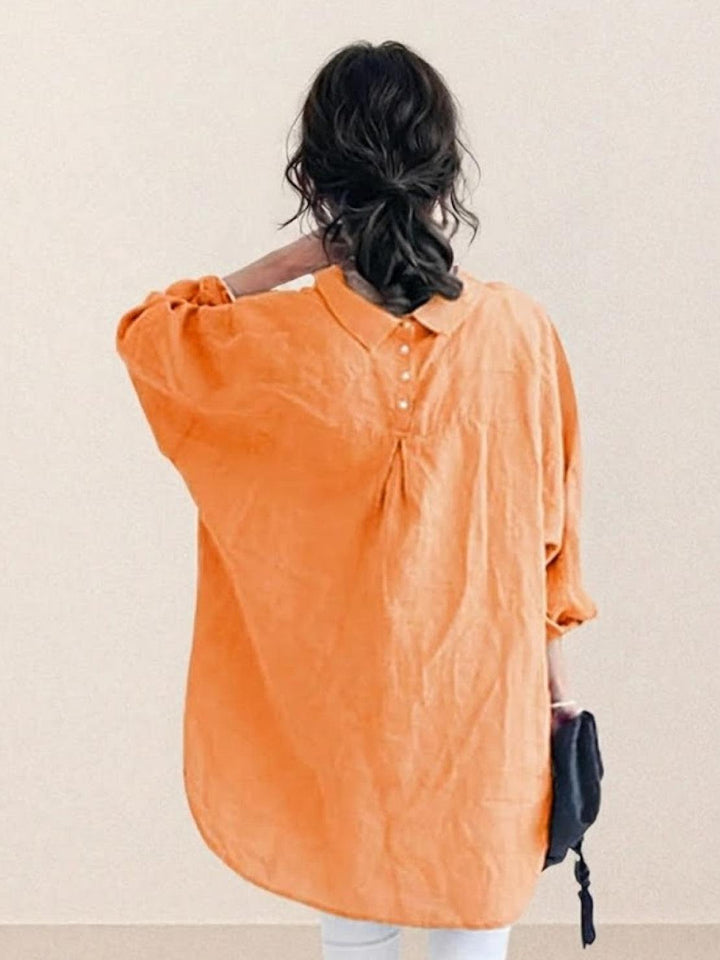 ELSIE™ - Oversized 100% Cotton Linen Shirt
