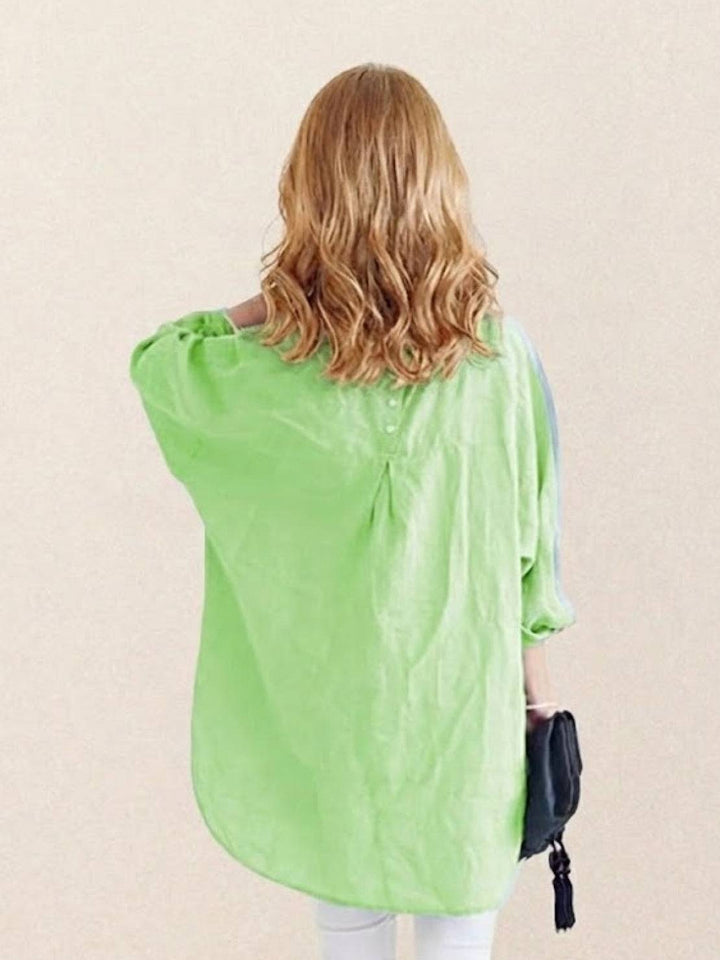 ELSIE™ - Oversized 100% Cotton Linen Shirt