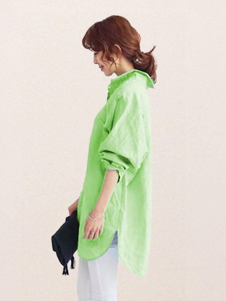 ELSIE™ - Oversized 100% Cotton Linen Shirt
