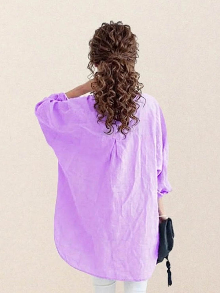 ELSIE™ - Oversized 100% Cotton Linen Shirt