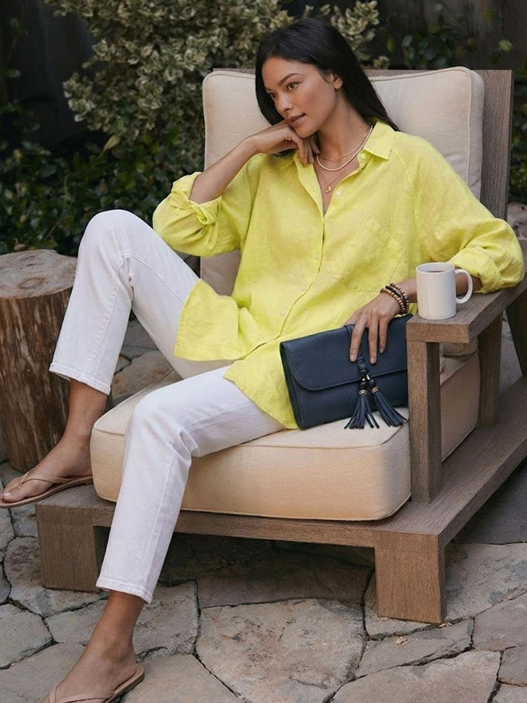 ELSIE™ - Oversized 100% Cotton Linen Shirt